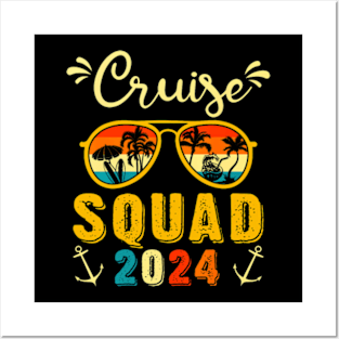 Family Trip Matching Group Travel Vintage Cruise Squad 2024 Posters and Art